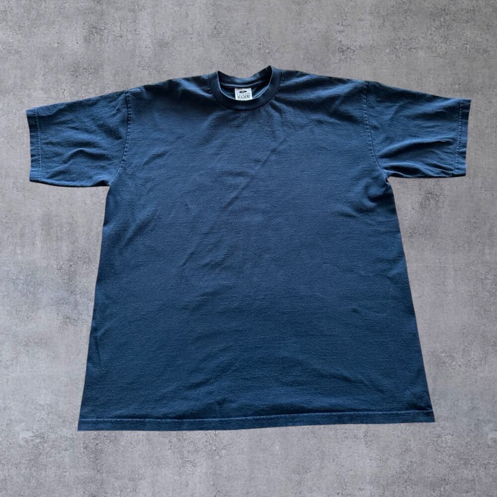 Vtg Pro Club Heavyweight T Shirt Mens 2XL Blue Faded Crewneck 90s Y2K Tee USA